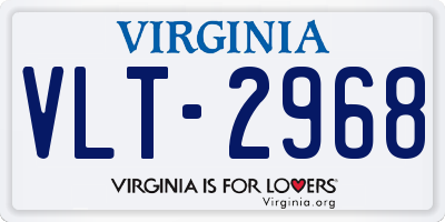 VA license plate VLT2968