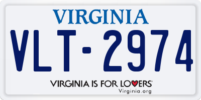 VA license plate VLT2974