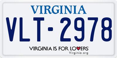 VA license plate VLT2978