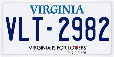 VA license plate VLT2982