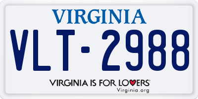 VA license plate VLT2988