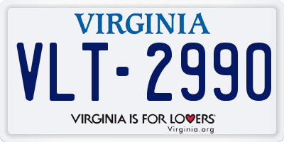 VA license plate VLT2990