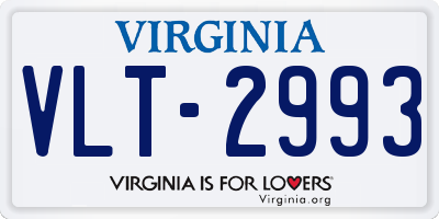 VA license plate VLT2993