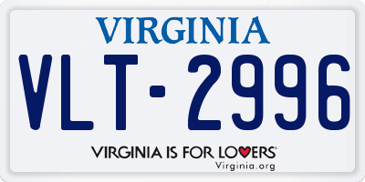 VA license plate VLT2996