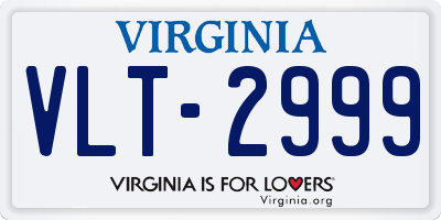 VA license plate VLT2999