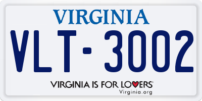 VA license plate VLT3002