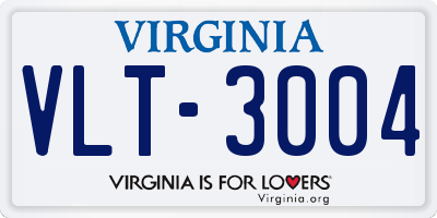 VA license plate VLT3004