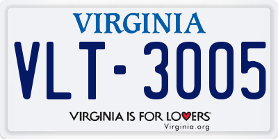 VA license plate VLT3005