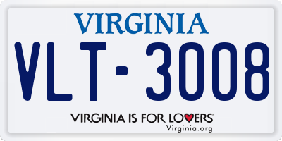 VA license plate VLT3008