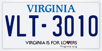 VA license plate VLT3010