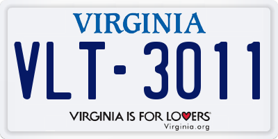 VA license plate VLT3011