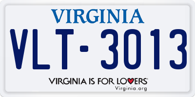 VA license plate VLT3013