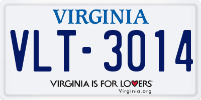 VA license plate VLT3014