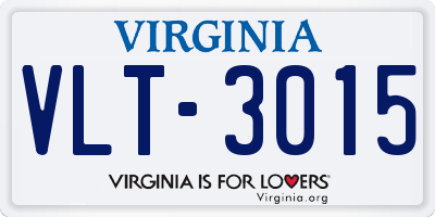 VA license plate VLT3015
