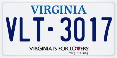 VA license plate VLT3017
