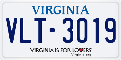 VA license plate VLT3019