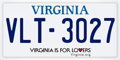 VA license plate VLT3027