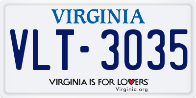 VA license plate VLT3035