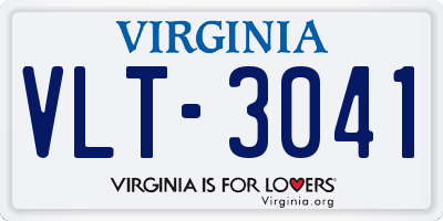 VA license plate VLT3041