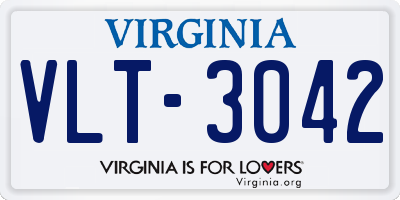 VA license plate VLT3042