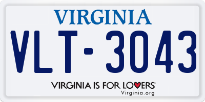 VA license plate VLT3043