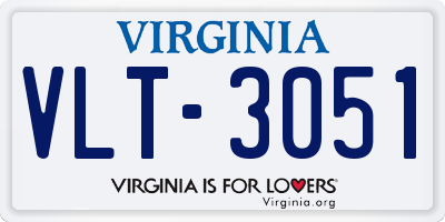 VA license plate VLT3051