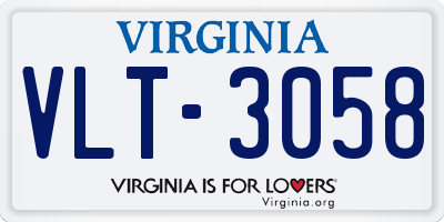 VA license plate VLT3058