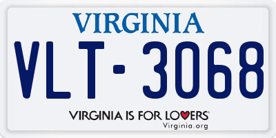 VA license plate VLT3068