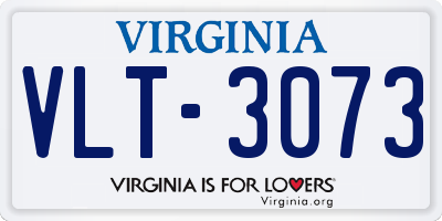 VA license plate VLT3073