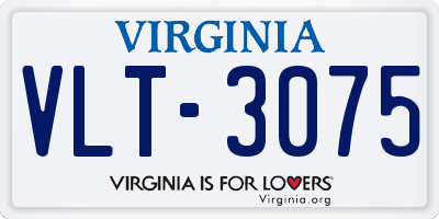 VA license plate VLT3075