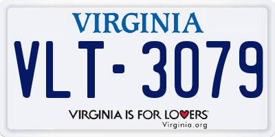 VA license plate VLT3079