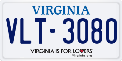 VA license plate VLT3080