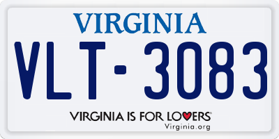 VA license plate VLT3083