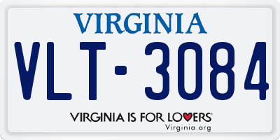 VA license plate VLT3084