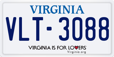VA license plate VLT3088
