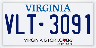 VA license plate VLT3091