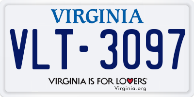 VA license plate VLT3097