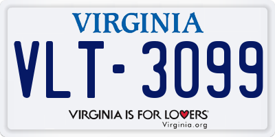 VA license plate VLT3099