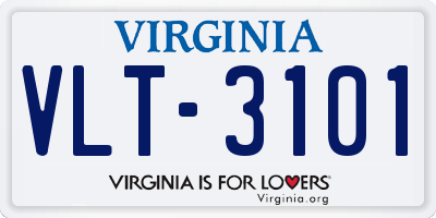 VA license plate VLT3101
