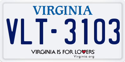 VA license plate VLT3103