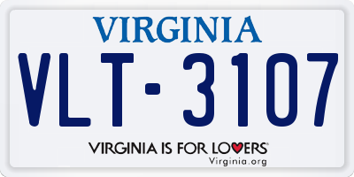 VA license plate VLT3107
