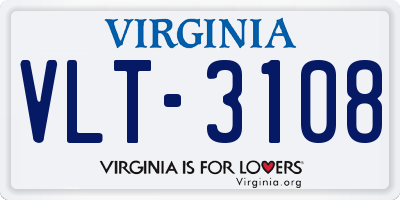 VA license plate VLT3108