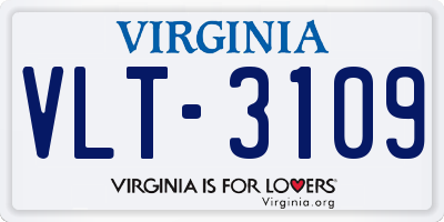 VA license plate VLT3109