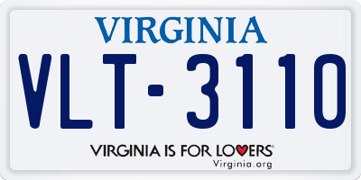 VA license plate VLT3110