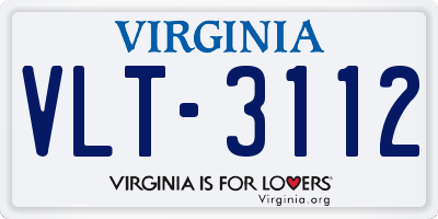 VA license plate VLT3112