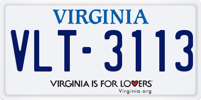VA license plate VLT3113