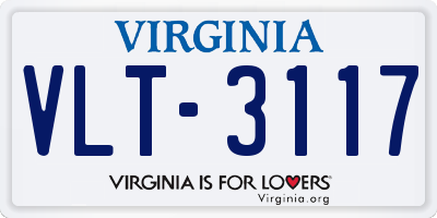 VA license plate VLT3117