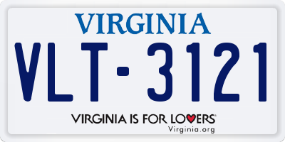 VA license plate VLT3121