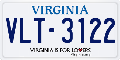 VA license plate VLT3122