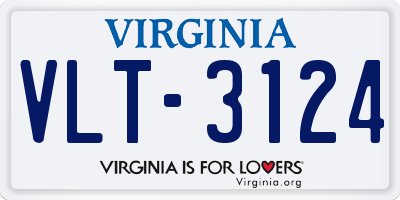 VA license plate VLT3124